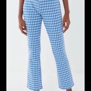 Urban outfitters kick flare gingham pants